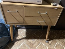 DDR (N)Ostalgie Omas Holz-Näh-Schränkchen, auf Rollen, gebr.