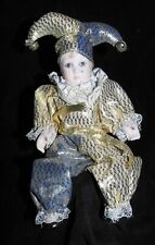 Clown Puppe Sammlerpuppe sitzend (Regalsitzer)