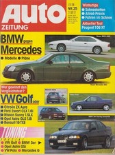 Auto Zeitung, November 91, Nr. 25, BMW gegen Mercedes, Aktueller Test: Peugeot 1