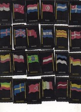 Mahalesi Zigaretten Sammelbilder 36 gestickte Fahnen Flaggen Standarten Aufnäher