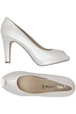 Tamaris Pumps Damen High Heels Stiletto Peep Toes Gr. EU 41 Leder Weiß #pen9bok