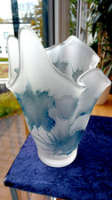 Große Glas Vase - MURANO Scavo Stil - dekorativ - Höhe 26 cm - 1,1 kg