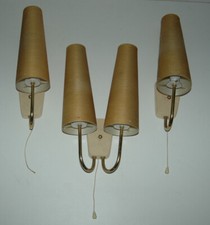 Set 1950s 60s Tütenlampe - Schrumpflack Wandlampen - Rockabilly Lampe