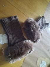 Winter Warm mit Kunstfellbesatz Beinlinge Manschetten Topper