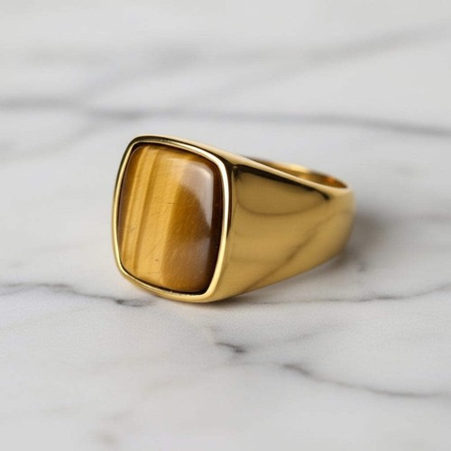 Tigerauge ring edelstein - tigerauge,