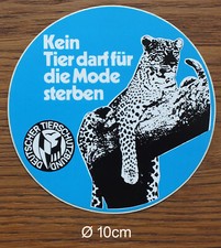 Sticker Aufkleber Tierschutz Deutscher Tierschutzbund Leopard Panther Panter