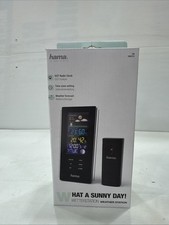 Hama Wetterstation Funk Color Edge Schwarz digitales Display