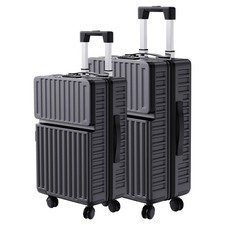 Koffer Reisekoffer Hartschalen Handgepäck Trolley Set Kofferset mit 4 Rollen M-L