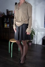 Zara Hemd mit Wickeldetail XS 34 khaki