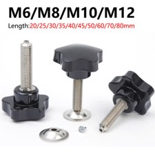 fünf Sternkopf Schraube auf Typ Maschine Klammer Hand Knopf Griff M6/M8/M10/M12