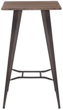 1m hoher rustikaler quadratischer Holztisch - Frühstück Esszimmer Bistro Cafe Pub Bar Podium