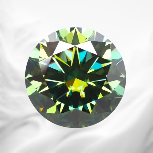 Karat grüner moissanit 11mm - moissanit,
