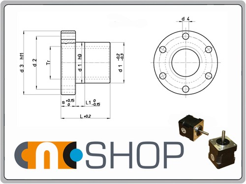 Trapezgewindemutter 24x10 - ,