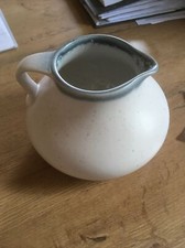 steuler keramik 278/14 Beige Blaugrau Mid Century Vase Milchtopf Krug