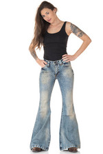 Comycom Damen Jeans Schlaghose STAR BANDIT