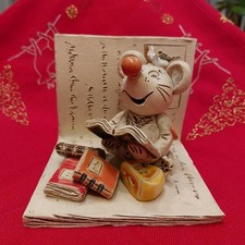 Buchstütze Keramik  Leseratte 