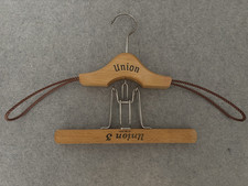 Kleiderbügel Union Record mit separatem Hosenhalter zweiteilig + Vintage +