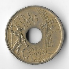 Spanische 25 PTAS Münze, Castilla la  Mancha 1996