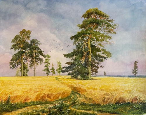 Aquarellbild original 40x30 - aquarellbild,