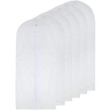 Kleidersack, Kleidersäcke Weiß, Staubschutz, atmungsaktiv, Reißverschluss, Pa...