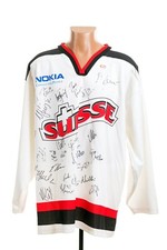 SCHWEIZ 2003 SIGNIERT EISHOCKEY SHIRT TRIKOT TACKLA GR XL ERWACHSENE