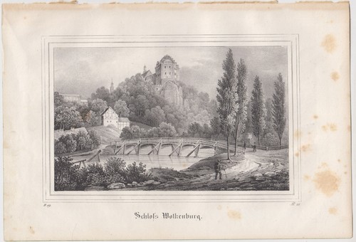 Lithografie schloss - lithografie:,