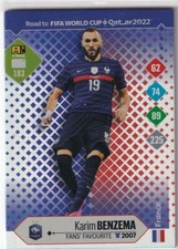 Panini Road to Qatar World Cup Karte 2022 Nr 183 Karim Benzema Fans' Favourite