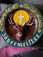 Teller mit Jagdmotiv: Hirsch