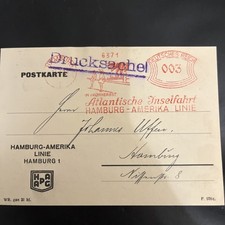 DR Hapag Postkarte mit schönen Freistempel - Hamburg 12.07.1933 - A12