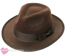 KIND BRAUN FILZ FEDORA HUT