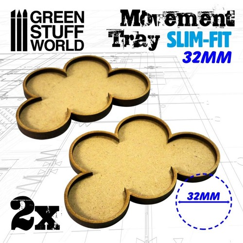 Mdf regimentsbases 32mm - mdf, x