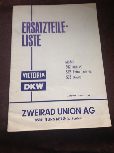 Original ersatzteilliste dkw - ersatzteilliste,