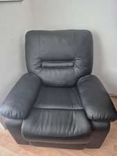 Fernseh TV Sessel Manuell Verstellbar Kunstleder Super Zustand Schwarz Wie Neu