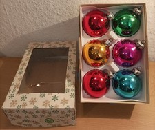 DDR 6 Christbaumkugeln Bunt, Weihnachtsschmuck, Lauscha? #10