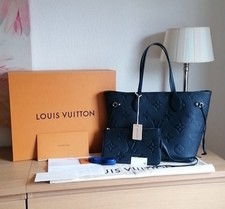 Louis Vuitton Neverfull MM Empreinte Navy, Fullset, Neuzustand