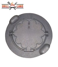 Grill-Land Waffeleisen aus Gusseisen Herzförmige Waffeln Garten Küche Feuerofen