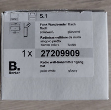 Berker 27209909 Funk Wandsender 1fach, flach mit Rahmen, Polarweiß glänzend