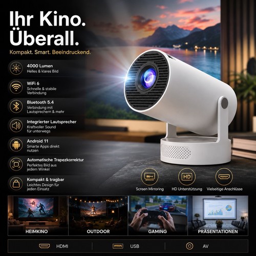 Mini beamer android wlan 6 - android,