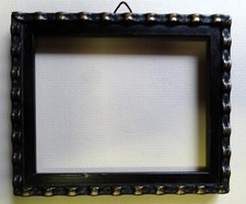 dekorativer kleiner alter Fotorahmen  schwarz mit goldenen Schatierungen