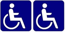 Rollstuhlfahrer Aufkleber 2x