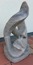 Steinskulptur abstrakt gesicht - steinskulptur,