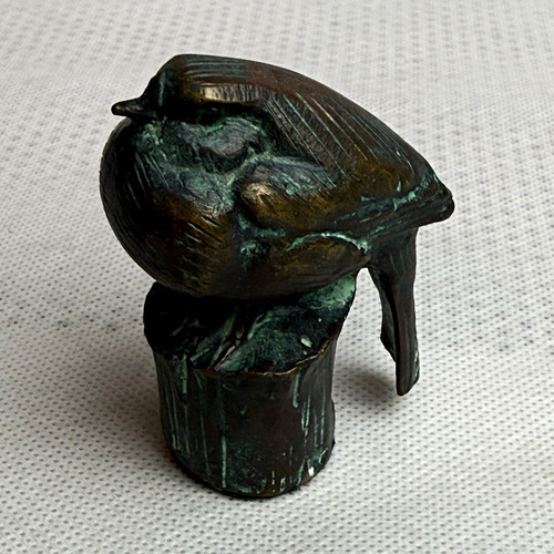 Bronze vogel figur spatz - figur, auf