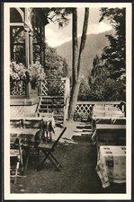 Ilfeld /Südharz, Terrasse der Konditorei Burgberg, Ansichtskarte 