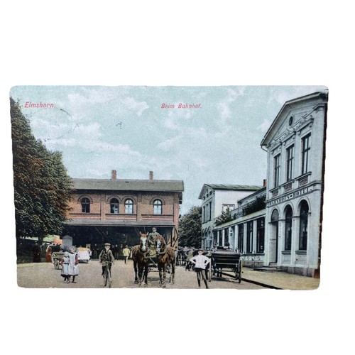 Postkarte elmshorn bahnhof - elmshorn,