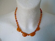 Antike Bernstein Kette Oliven