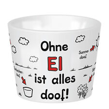 Niedlicher Sheepworld Eierbecher aus Porzellan mit Spruch Ohne Ei ist alles doof