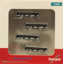 Herpa Wings 1:500  Flughafenzubehör   Airport Bus Set  533706  Modellairport500