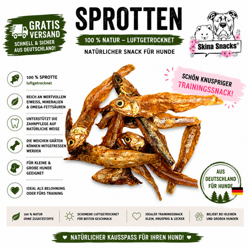 Knusper sprotten 500g - sprotten,