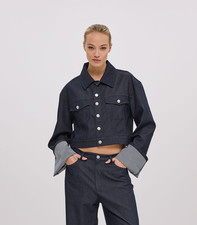 Damen denimjacke raw elastisch - damen,
