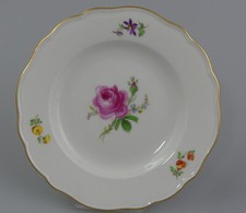 ⚔ Meissen ø16 cm Teller bunte Blume 2, mitte  1. Wahl Knaufzeit vor 1924 - 15268